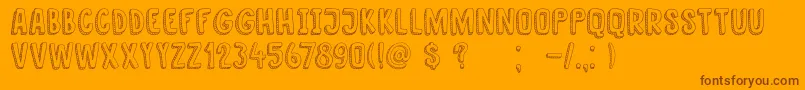 DkNanuk Font – Brown Fonts on Orange Background