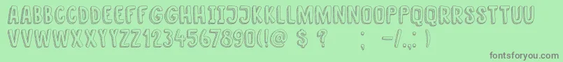 DkNanuk Font – Gray Fonts on Green Background