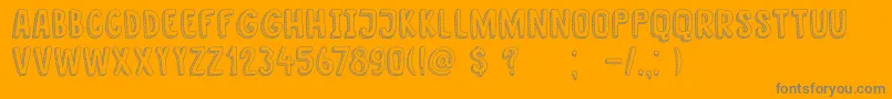 DkNanuk-Schriftart – Graue Schriften auf orangefarbenem Hintergrund