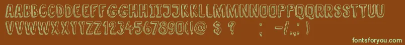 DkNanuk Font – Green Fonts on Brown Background