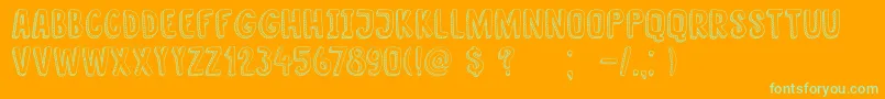 DkNanuk Font – Green Fonts on Orange Background