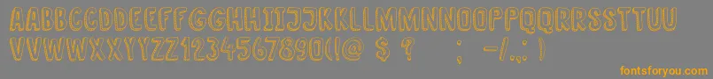 DkNanuk Font – Orange Fonts on Gray Background
