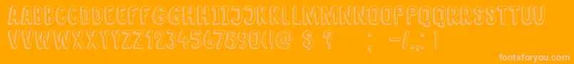 DkNanuk Font – Pink Fonts on Orange Background