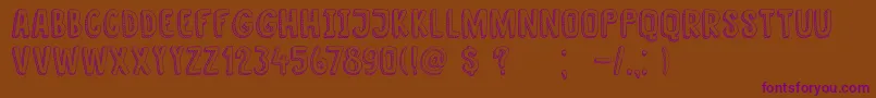 DkNanuk Font – Purple Fonts on Brown Background