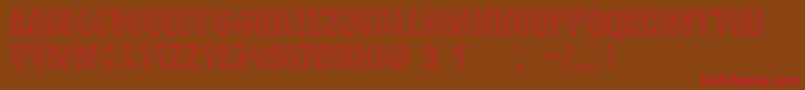 DkNanuk Font – Red Fonts on Brown Background