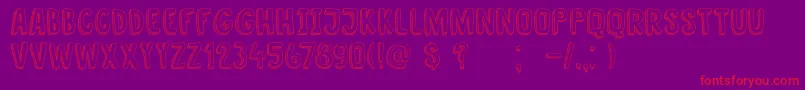 DkNanuk Font – Red Fonts on Purple Background