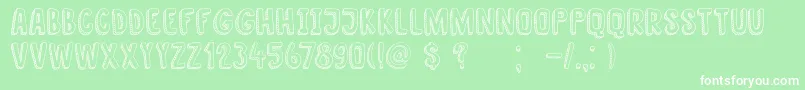 DkNanuk Font – White Fonts on Green Background