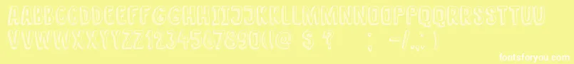 Шрифт DkNanuk – белые шрифты на жёлтом фоне