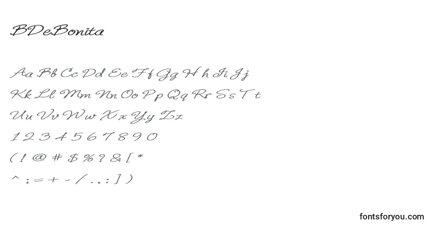 Шрифт BDeBonita – алфавит, цифры, специальные символы