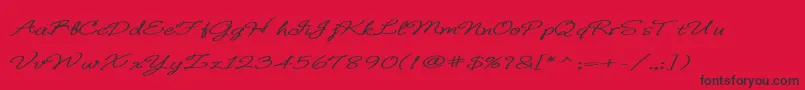 BDeBonita Font – Black Fonts on Red Background