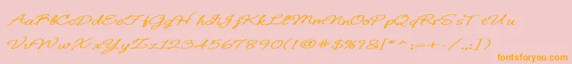 BDeBonita Font – Orange Fonts on Pink Background