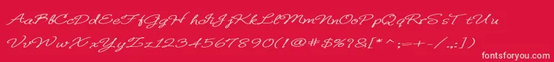 BDeBonita Font – Pink Fonts on Red Background