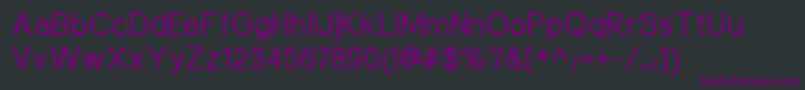 Fonte NuorderMedium – fontes roxas em um fundo preto