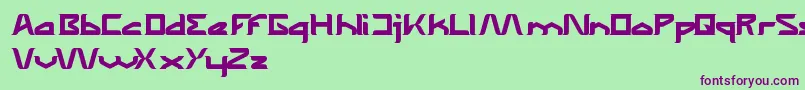 TheWizardOfOneClick Font – Purple Fonts on Green Background