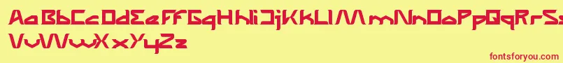 Шрифт TheWizardOfOneClick – красные шрифты на жёлтом фоне