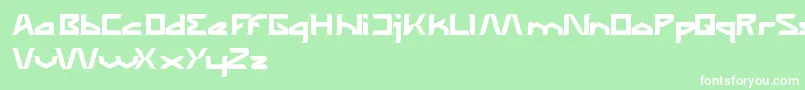 フォントTheWizardOfOneClick – 緑の背景に白い文字