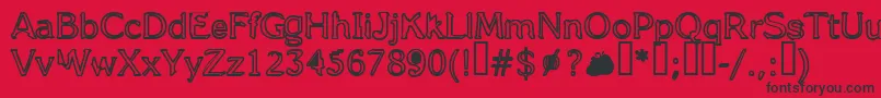 FifteenStories Font – Black Fonts on Red Background