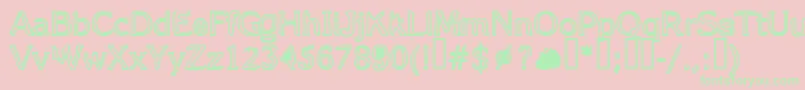 FifteenStories Font – Green Fonts on Pink Background