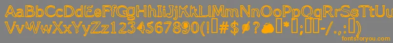 FifteenStories Font – Orange Fonts on Gray Background