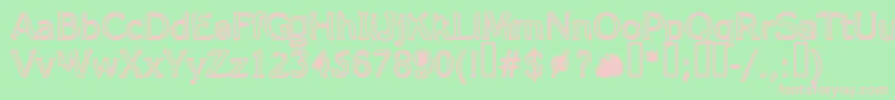 FifteenStories Font – Pink Fonts on Green Background