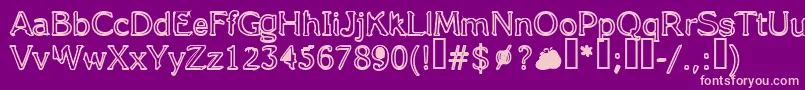 FifteenStories Font – Pink Fonts on Purple Background