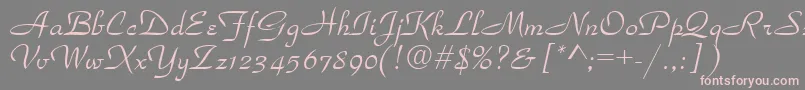 TorhokItalic.001.001 Font – Pink Fonts on Gray Background