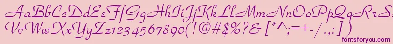 TorhokItalic.001.001 Font – Purple Fonts on Pink Background