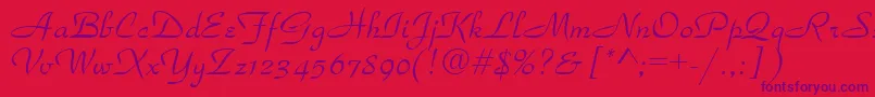 TorhokItalic.001.001 Font – Purple Fonts on Red Background