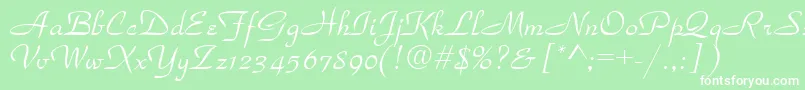 TorhokItalic.001.001 Font – White Fonts on Green Background