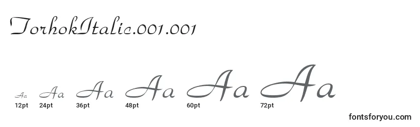 TorhokItalic.001.001 Font Sizes