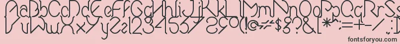 El Font – Black Fonts on Pink Background