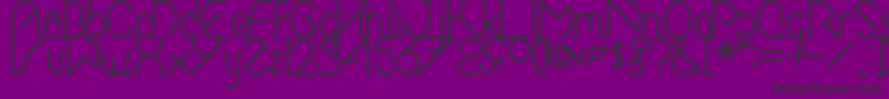 El Font – Black Fonts on Purple Background