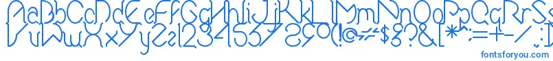 Czcionka El – niebieskie czcionki