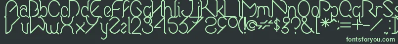 El Font – Green Fonts on Black Background