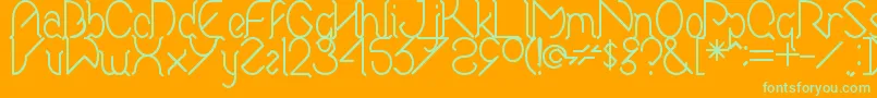El Font – Green Fonts on Orange Background