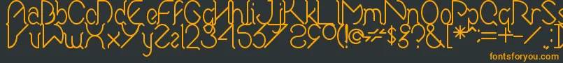 El Font – Orange Fonts on Black Background