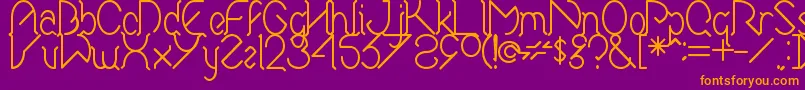 El Font – Orange Fonts on Purple Background