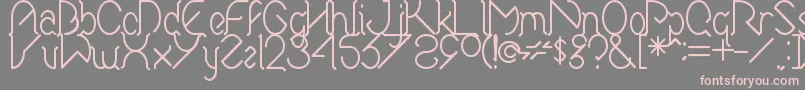 El-Schriftart – Rosa Schriften auf grauem Hintergrund