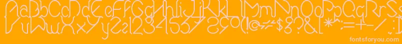 El Font – Pink Fonts on Orange Background