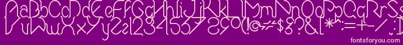 El Font – Pink Fonts on Purple Background
