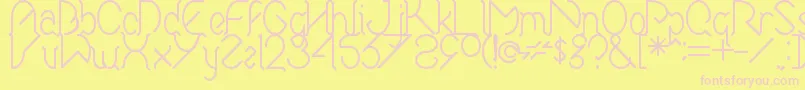 El Font – Pink Fonts on Yellow Background