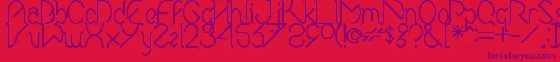 El Font – Purple Fonts on Red Background