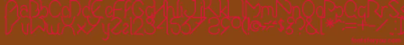 El Font – Red Fonts on Brown Background