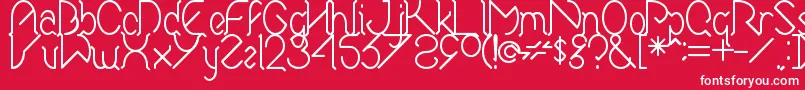El Font – White Fonts on Red Background