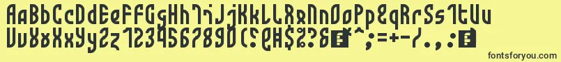 Monotwist Font – Black Fonts on Yellow Background