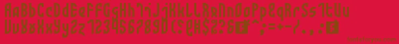Monotwist Font – Brown Fonts on Red Background