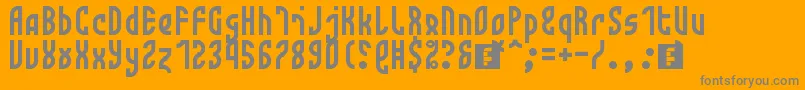 Monotwist Font – Gray Fonts on Orange Background