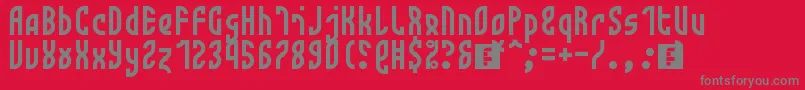 Monotwist-Schriftart – Graue Schriften auf rotem Hintergrund