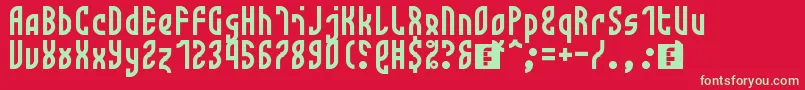 Monotwist Font – Green Fonts on Red Background