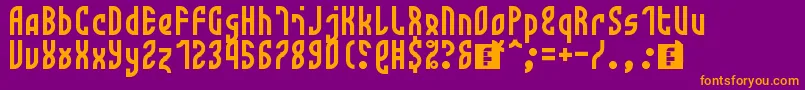 Monotwist Font – Orange Fonts on Purple Background